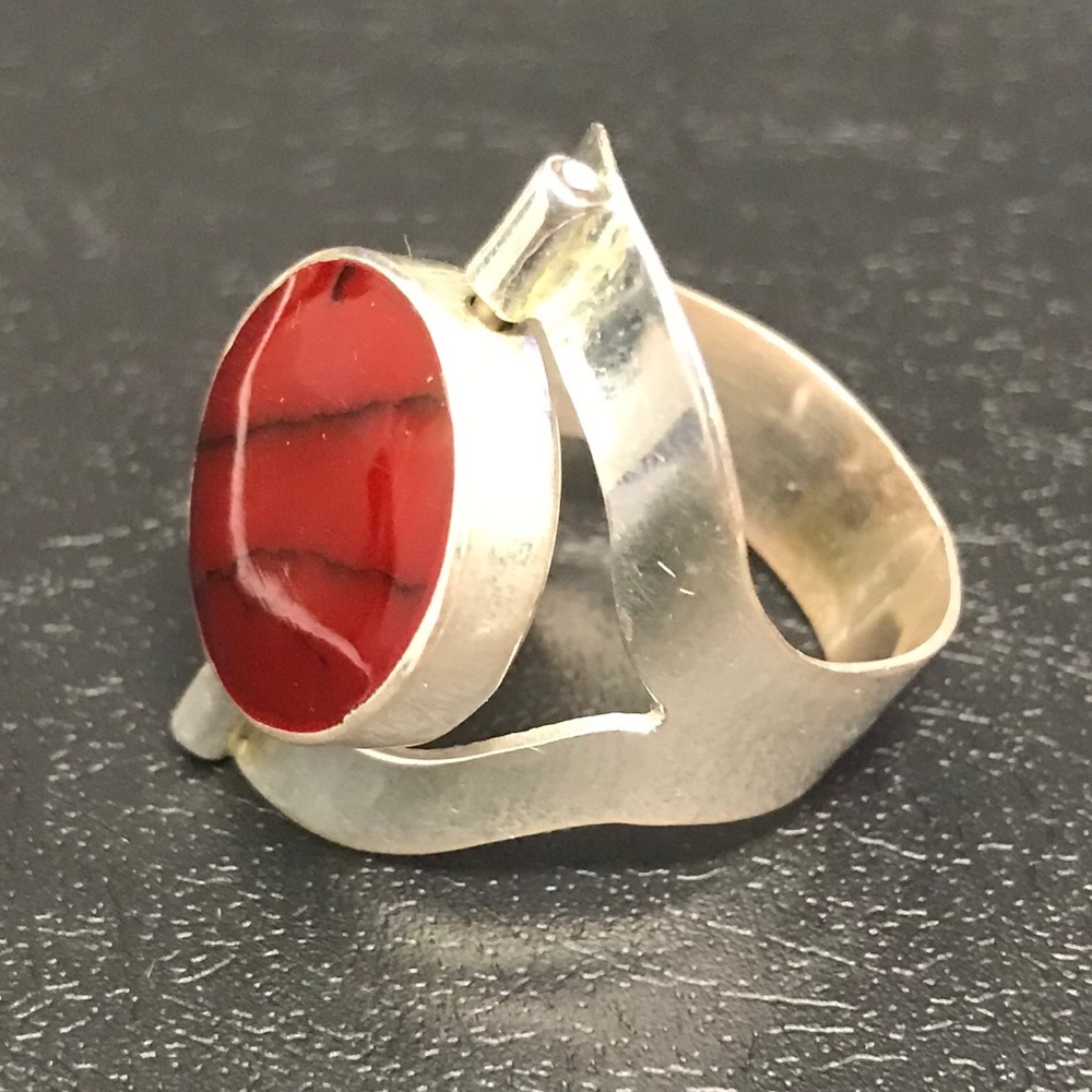 Silver Ring With Reversible Setting - image 2
